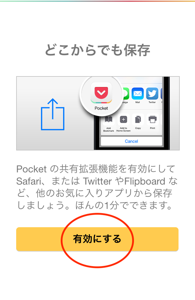 Pocket設定画面２